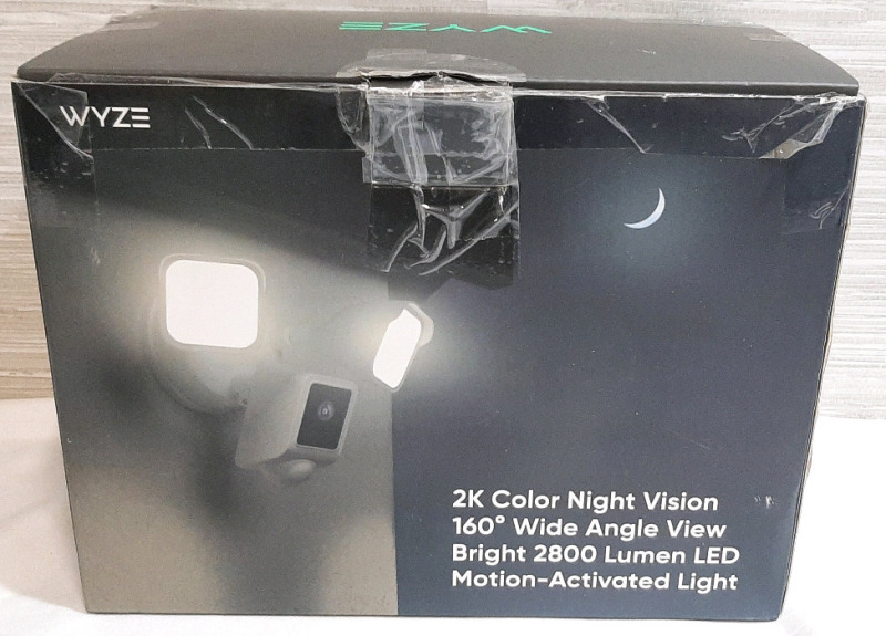 Wyze 2k Color Night Vision 160&deg; Wide Angle View 2800 Lumen LED Motion-Activated Light Security Camera (Untested)