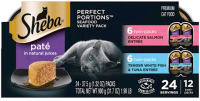 12 New | Twin Packs of Sheba Pat&eacute; Premium Cat Food | 6 Salmon & 6 White Fish & Tuna