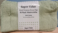 18 New | 11" x 11" Multi-purpose Every Day 100% Cotton Washcloths