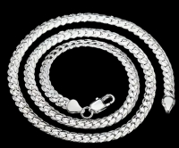 Luxurious 925 Sterling Silver Necklace Measuring Approximately 19.69 Inches in Length Plus Lobster Clasp Stamped 0.2 wide