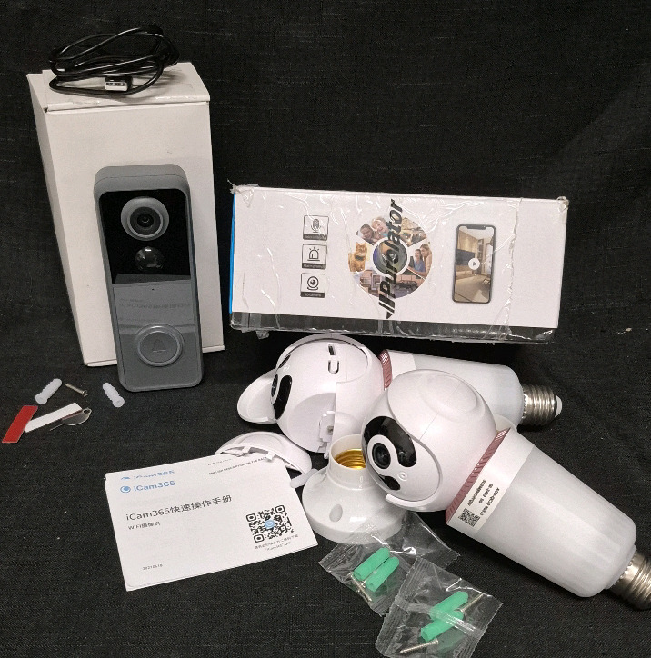 As New Doorbell/Camera and 2 Outdoor Security Cameras