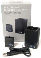 GOPRO Dual Battery Charger + Battery : HERO5, HERO5, HERO7 Black (2018)
