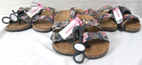 4 New Pairs of Bobbie Brooks Womens Sandals, S Size