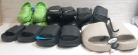 9 New Pairs of Childrens and Adults Sandals and Crocs (style), S, M & L Sizes