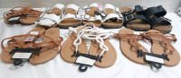 7 New Pairs of Bobbie Brooks Sandals, S, M, L Sizes