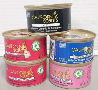 5 New California Scents Cans (Ice, Newport New Car, Coronado Cherry, Santa Barbara Berry)