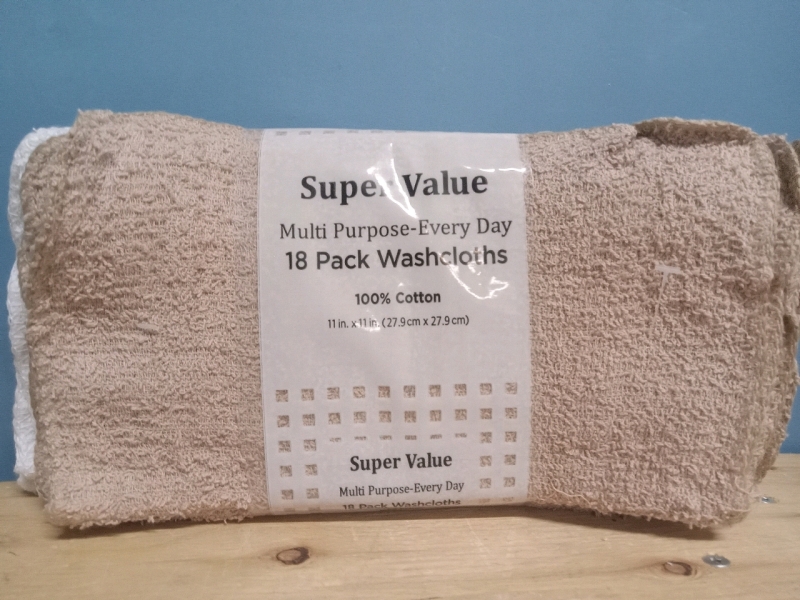18 New | 11" x 11" Multi-purpose Every Day 100% Cotton Washcloths