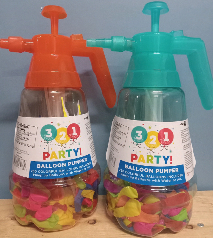2 New | Party Balloon Pumpers | includes 250 balloons ea. Both Measure 12" x 5"