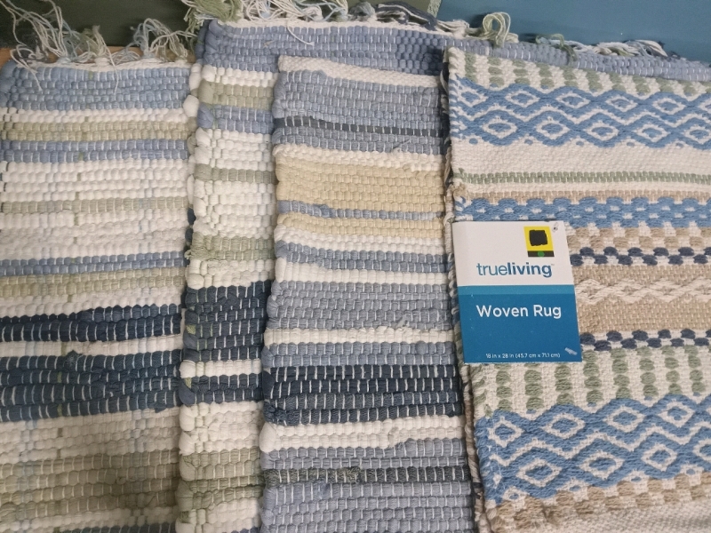 4 New | True Living 18" x 28" Woven Rugs