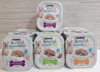 10 New Purina Beneful Incredibites Wet Dog Food Cups (100g Each, Four Different Flavors, Earliest Best Before March 2025, Latest Best Before May 2025)