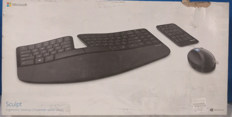 As New | Microsoft Sculp Ergonomic Desktop Keyboard | All Pieces are Accounted for