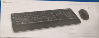As New | Microsoft Wireless 3050 Desktop Keyboard w/ Built-in Palm Rest