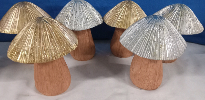 6 New | 5&frac12;" Lovely Mushroom Tabletop Decor