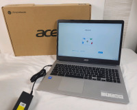 New - Acer Chromebook Laptop w/Soft Shell Travel Bag | 15.6" Full HD Display | Intel Celeron N4020 Processor | 4GB LPDDR4X, 64GB eMMC | ChromeOS | Silver | CB315-3H-C19A . Retail $260 .