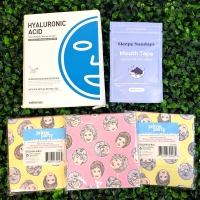 As-New Esthemax Hyaluronic Acid Peel Off Mask Kit, New Sleepy Sundays MOUTH TAPE (30 Day Supply) & 3 New Packs GOLDEN GIRLS Beverage Napkins (16 Per Pack, 5" &times; 5")