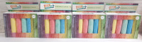 4 New Makeshoppe Sidewalk Chalk Packs, 12pcs in Each