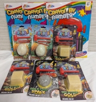 3 New Crayon by Number Colouring Books & 6 New Excavation Kits.