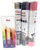 New SISER : EasyWeed Heat Transfer Vinyl Rainbow Sampler (3 Rolls, 4 Sheets 11.8" &times; 12" Each) & 2-Pack EasyWeeder + Tweezers Set | Over $100 Retail Value