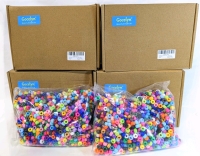 4 New Boxes GOCELYN 3500+PCS Pony Beads for Bracelet Necklace Making, Multi-Color Plastic Craft Beads Seed Beads with Big Hole for DIY Craft Kandi Jewelry Hair Braiding | Retails Over $60!