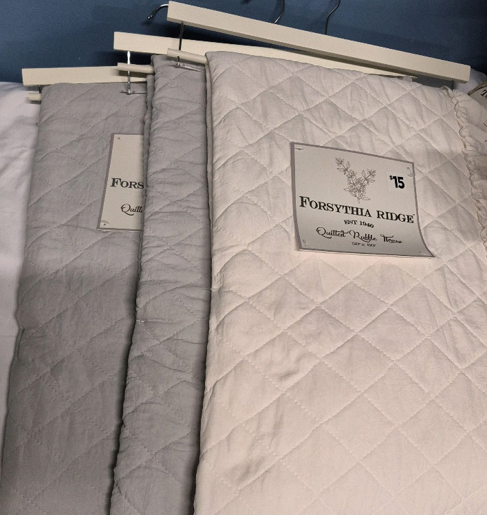 3 New Forsythia Ridge Quilted Ruffle Throws 50 by 60"