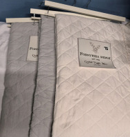 3 New Forsythia Ridge Quilted Ruffle Throws 50 by 60"