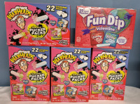 5 New Boxes Warhead Candy 22 Packs per Box BB Sept 12 2026 & Fun Dip 20 packs per Box BB Mar 2026