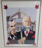 Signed & Numbered Print - Don Cherry & Ron MacLean " Canadian Gothic " by Canadian Artist Rob McDougall , Signed & Numbered Framed Print plus Mpeg DVD . Signed by Don Cherry , Ron MacLean & Rob McDougall . Measures 28.5"&times;35" . - 2