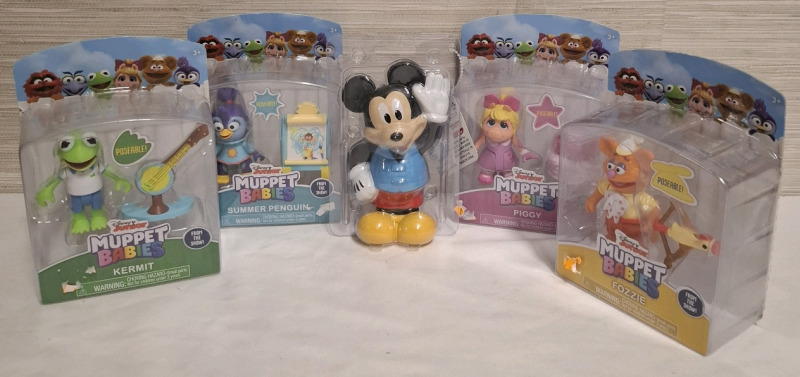 New Assorted Disney Toys | 1 Mickey Mouse | 4 Muppet Babies