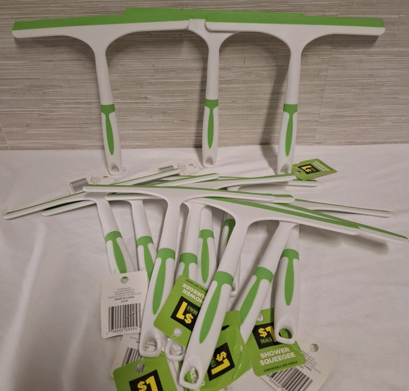 New 12pcs Shower Squeegee for Glass Doors & Tile Walls | Height: 8.5"