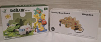 New in Box | 2 Toys- Rail Car Puzzle & Dinosaur Busy Board