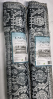 2 New Chenille Area Rugs 39 by 52" - Avanti Gray