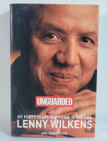 Signed Lenny Wilkens " Unguarded : My Forty Years Surviving in the NBA " Hardcover Book . No COA