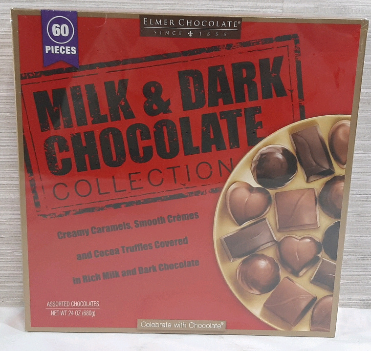 New Elmer Chocolate 60pc Milk & Dark Assorted Chocolate Box (680g, Best Before May 5th, 2026)