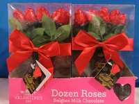 4 New Packs | Albert's Belgian Milk Chocolate Dozen Roses | BB: 2026/12/06
