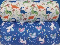 2 New | Kid's 11" Beaded Bolsters | 1 Dino themed & 1 Unicorn Themed