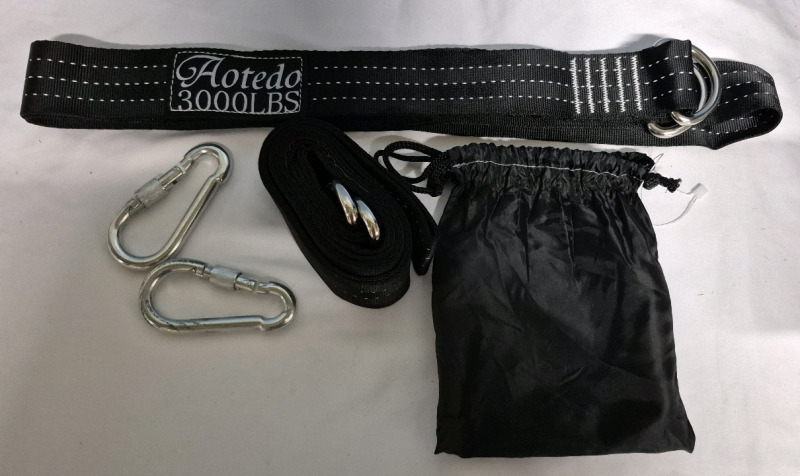 2 New Aotedo Swing Staps 6.5 Ft. Long Black - Heavy Duty Holds Up To 3000 lbs.