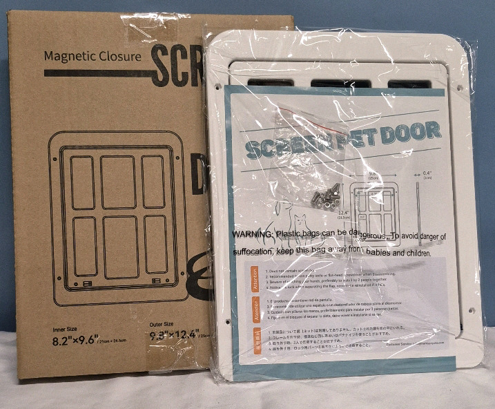 New Magnetic Screen Pet Door 9.8 by 12.4"