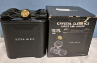 New Berlinzo Crystal Clear Ice Large Ball Maker + Ice Stamp Ring Flower Retails for $69