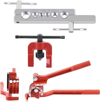New Swpeet 3Pcs Auto Double Flaring Tool Kit and 180 Degree 3 in 1 Tube Bender Assortment Kit, 5/8" 5/16" 3/16" 1/4" 3/8" 1/2" Line Flaring Tools and 3 in 1 Copper Bender 1/4" 5/16" 3/8" Tubing Bender