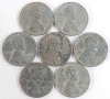 1943 USA Steel Pennies . Nine (9) Pennies . Seven (7) Philadelphia Mint & Two (2) San Francisco Mint - 2