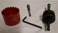 New in box 48mm Hole Saw Drill Bit | Heavy Duty Mandrel Aluminum Profile | PVC and Other Materials