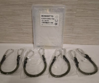 New 4Pcs Bungee Cord with Carabiner Clip Elastic Rope (Length - 14") and 1000pcs in Box 4" Cable Ties in Box<br/>