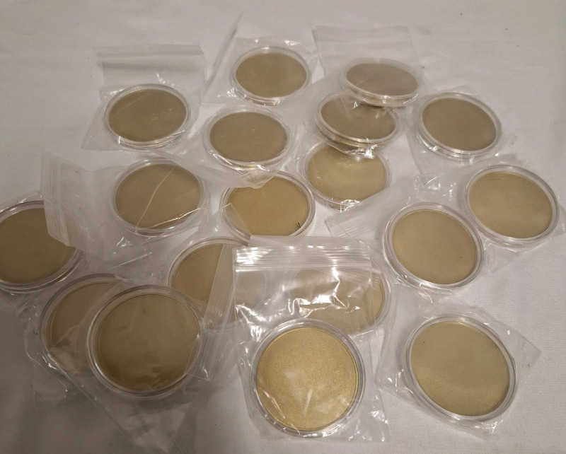 New 18 Pcs Brass Blank Challenge Coins | Thickness - 2.2mm | Each comes in Acrylic Protection Box