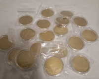 New 18 Pcs Brass Blank Challenge Coins | Thickness - 2.2mm | Each comes in Acrylic Protection Box