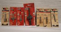 New VERMONT AMERICAN Power Tool Accessories | 1pc Bi- metal Hole Saw Mandrel | 6pcs Router Bits