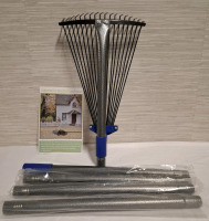 New Adjustable Garden Leaf Rake | Material: Steel