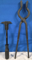 11&sup1;" Double Hook Seal Extractor and 16&frac12;" Blacksmith Tongs
