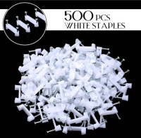 New | Barydat 500 Pcs Cable Clips 2 Steel Nails ea. Polyethylene Electrical Wire Staples