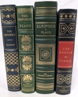 4 Vintage 1970s Limited Edition Hardcover Books : The Odyssey, Plato: The Republic, Euripides - Plays, The Aenid of Virgil