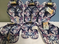 6 New | Ladies Variety Sized Palm Tree Flip-flops